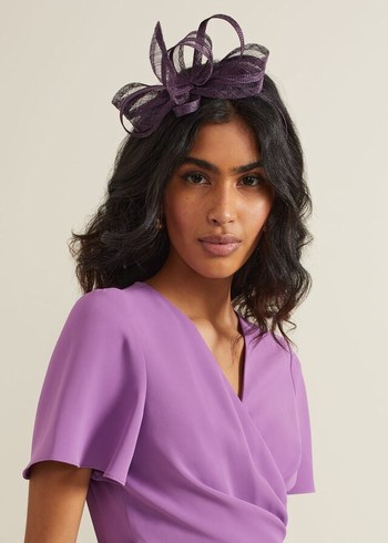 Phase Eight Twist Bow Hats Purple Canada | QBUVLF-956